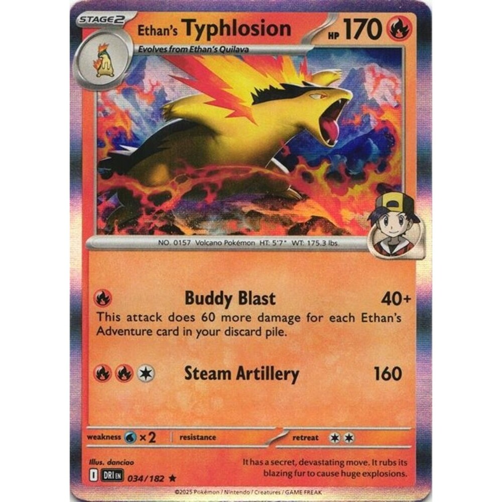 Ethan's Typhlosion holo #34 Pokemon Destined Rivals
